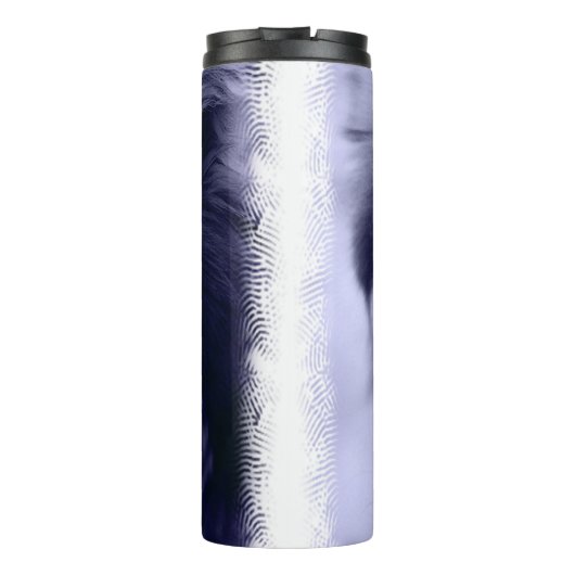 Fierce Siberian Husky Eyes Thermosbeker (Achterkant)