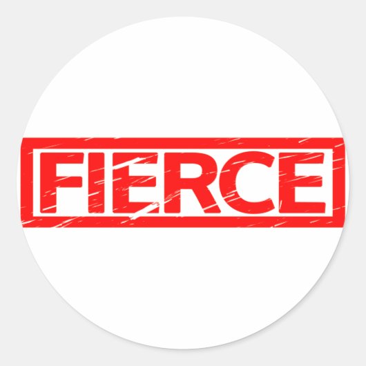 Fierce Stamp Ronde Sticker (Voorkant)