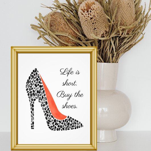 Fierce Stiletto High Heel Chic Watercolor Custom Foto Afdruk