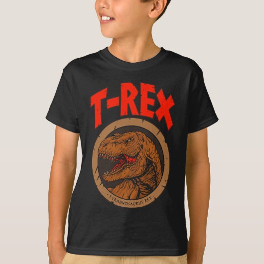 Fierce T-Rex Tyrannosaurus Rex Dinosaur T-shirt (Voorkant)