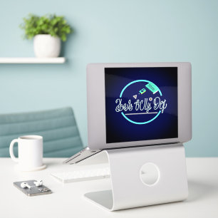 Fierce Technology Man's beste vriend Art Large 8 " Sticker
