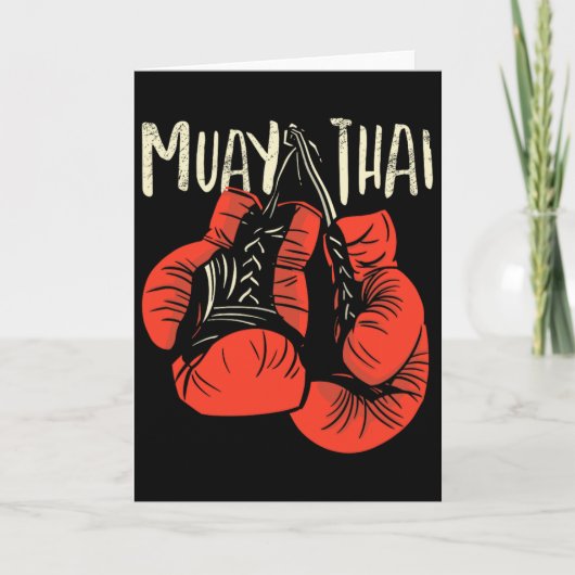 Fierce Thai Boxing Fight Style For Kickboxing Muay Kaart (Voorkant)