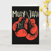 Fierce Thai Boxing Fight Style For Kickboxing Muay Kaart (Gele Bloem)