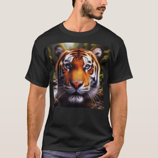 Fierce Tiger Black Men's Shirt (Voorkant)