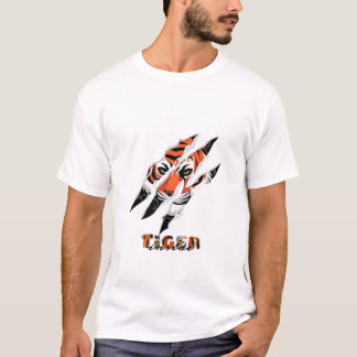 Fierce Tiger Claw Rip – Wild Beast Power Design T-shirt
