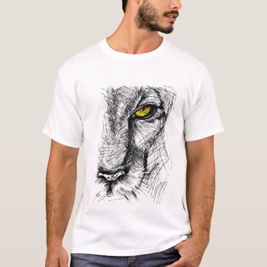 "Fierce Tiger Face" T-shirt ontwerp (Voorkant)