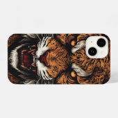Fierce Tiger iPhone Hoesje - Roaring Protection vo iPhone 14 Hoesje (Achterkant horizontaal)