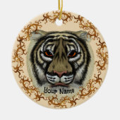 Fierce Tiger Keramisch Ornament (Voorkant)