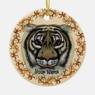Fierce Tiger Keramisch Ornament