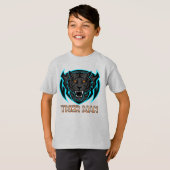 Fierce Tiger Man Gaming Mascot Kids' T-shirt (Voorkant volledig)