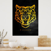 Fierce Tiger Poster (Keuken)