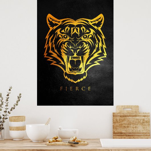 Fierce Tiger Poster (Keuken)