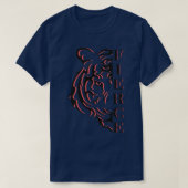 Fierce Tiger Split Typografie Wilde Wild Big Ca T-shirt (Design voorkant)
