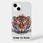 Fierce Tiger with Flames - tekst Case-Mate iPhone Case (Achterkant)