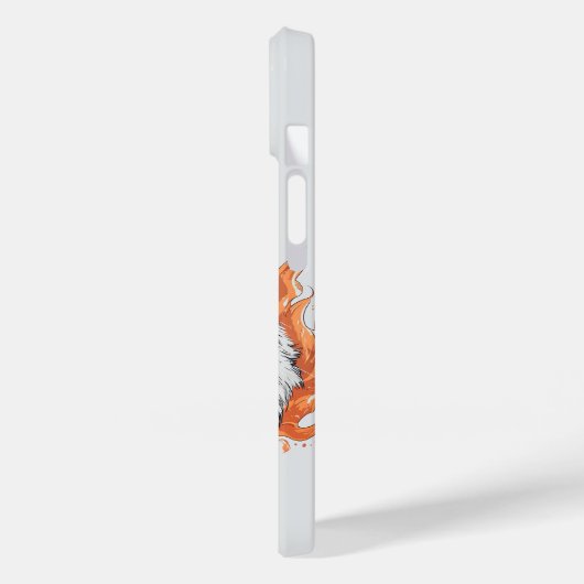 Fierce Tiger with Flames - tekst Case-Mate iPhone Case (Achterkant / Links)