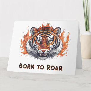 Fierce Tiger with Flames - tekst Kaart