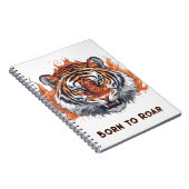 Fierce Tiger with Flames - tekst Notitieboek (Rechterzijde)