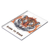 Fierce Tiger with Flames - tekst Notitieboek (Linkerzijde)