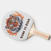Fierce Tiger with Flames - tekst Tafeltennisbatje (Zijkant)