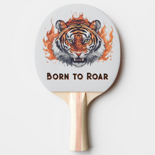 Fierce Tiger with Flames - tekst Tafeltennisbatje (Voorkant)