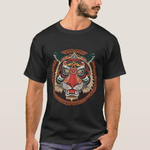 Fierce Tribal Tiger Face T-shirt