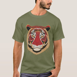 Fierce Tribal Tiger Face T-shirt