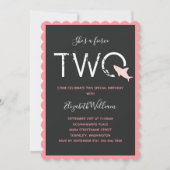 Fierce Twee Roze Haai Bold Dier 2e Verjaardag Kaart (Voorkant)