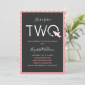 Fierce Twee Roze Haai Bold Dier 2e Verjaardag Kaart (Staand voorkant)