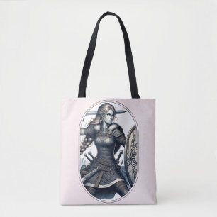 Fierce Valkyrie Warrior – Noordse mythologie Line  Tote Bag