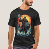 Fierce Viking Warrior Graphic T-shirt (Voorkant)