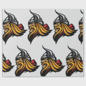 Fierce Viking Warrior Head Noorse helm en baard Cadeaupapier (Vlak)