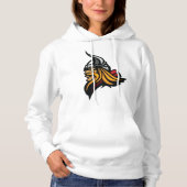 Fierce Viking Warrior Head Noorse helm en baard Hoodie (Voorkant)