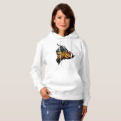 Fierce Viking Warrior Head Noorse helm en baard Hoodie (Voorkant volledig)