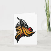 Fierce Viking Warrior Head Noorse helm en baard Kaart (Voorkant)