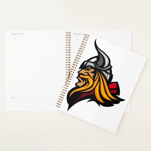 Fierce Viking Warrior Head Noorse helm en baard Planner