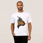 Fierce Viking Warrior Head Noorse helm en baard T-shirt (Voorkant volledig)