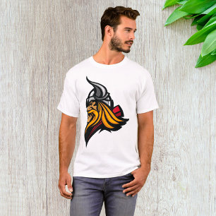 Fierce Viking Warrior Head Noorse helm en baard T-shirt