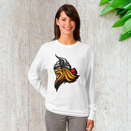 Fierce Viking Warrior Head Noorse helm en baard T-shirt