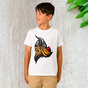 Fierce Viking Warrior Head Noorse helm en baard T-shirt