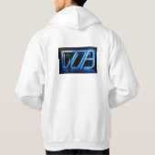 Fierce Visa Logo Art op zwarte en blauwe achtergro Hoodie (Achterkant)