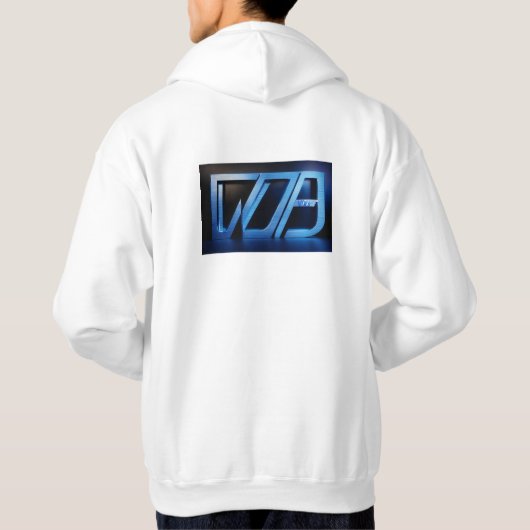 Fierce Visa Logo Art op zwarte en blauwe achtergro Hoodie (Achterkant)