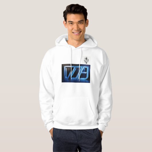 Fierce Visa Logo Art op zwarte en blauwe achtergro Hoodie (Voorkant volledig)