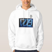 Fierce Visa Logo Art op zwarte en blauwe achtergro Hoodie (Voorkant)