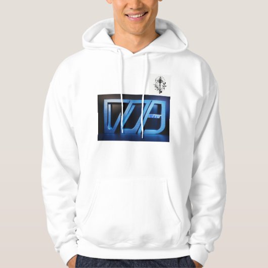 Fierce Visa Logo Art op zwarte en blauwe achtergro Hoodie (Voorkant)