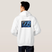 Fierce Visa Logo Art op zwarte en blauwe achtergro Hoodie (Achterkant volledig)