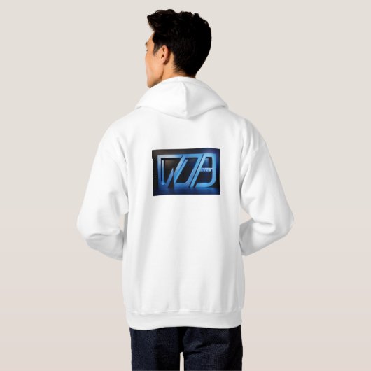 Fierce Visa Logo Art op zwarte en blauwe achtergro Hoodie (Achterkant volledig)