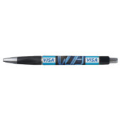 Fierce Visa Logo Art op zwarte en blauwe achtergro Pen (Voorkant)
