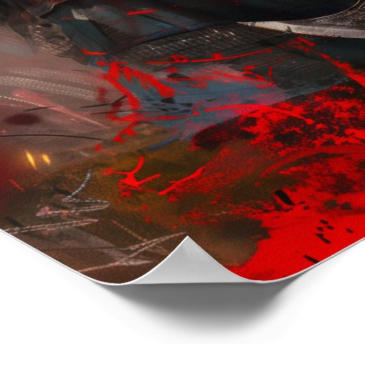 Fierce Vrouw Viking Warrior Holding Viking Axe Pos Poster (Hoek)