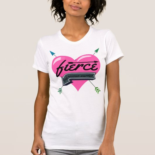 Fierce Ware Vrouw Warrior T-shirt (Voorkant)