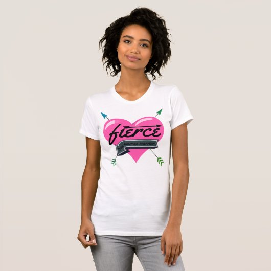 Fierce Ware Vrouw Warrior T-shirt (Voorkant volledig)